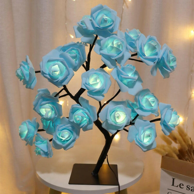 Bedroom Room Rose Tree Lamp Decoration.