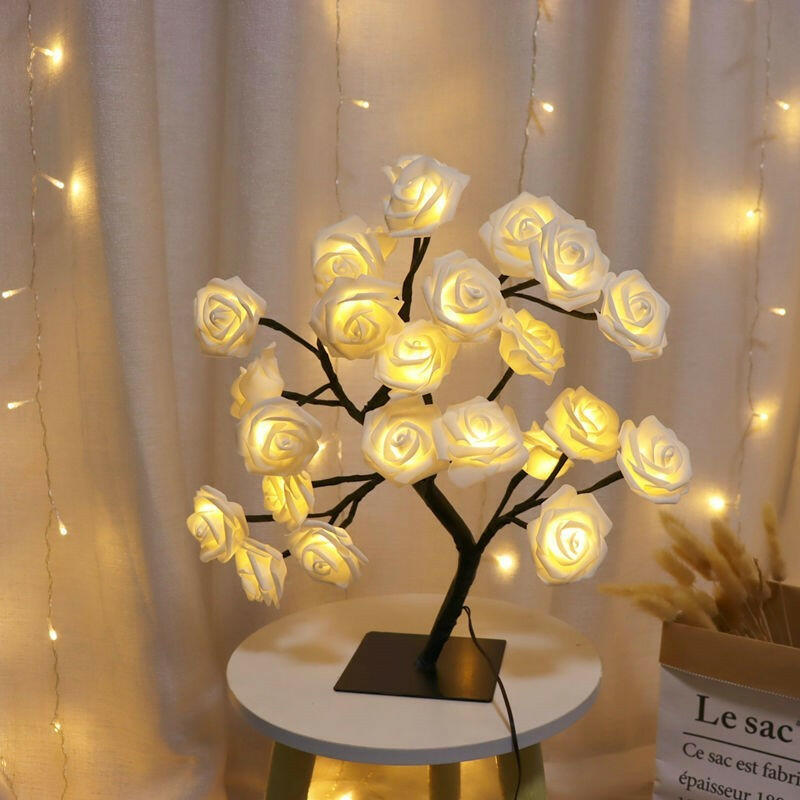 Bedroom Room Rose Tree Lamp Decoration.