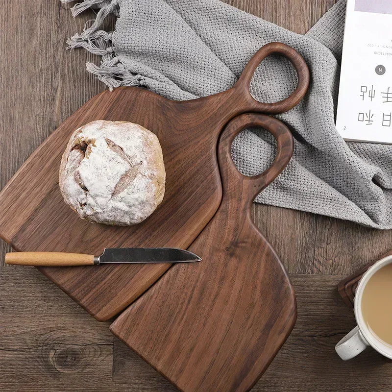 Unique Natural Black Walnut Solid Chopping Boards Set (2).