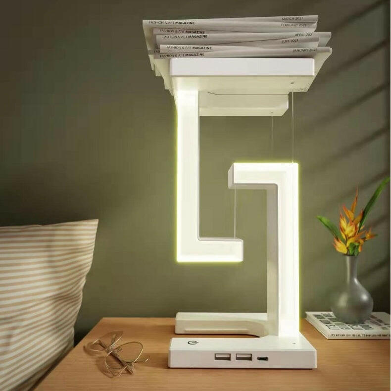 Creative Smartphone Wireless Charging Suspension Table Lamp Balance Lamp Floating For Home Bedroom.